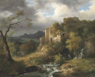 Landschaft mit Ruinen